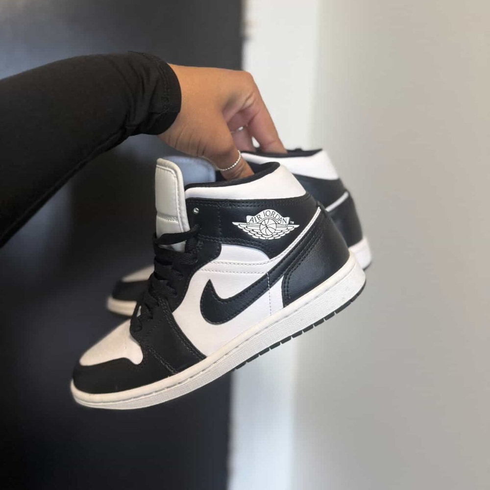 Nike Black and White Mid-Top Sneakers